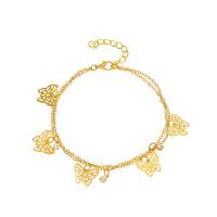 Zinc Alloy Anklet, plated, fashion jewelry & for woman 