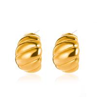 Zinc Alloy Stud Earring, Letter C, plated, fashion jewelry & for woman 