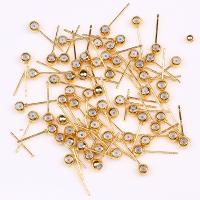 Brass Earring Post Component, high quality plated 