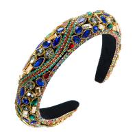 Hair Bands, Cloth, with Zinc Alloy, for woman & with rhinestone 