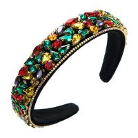 Hair Bands, Velveteen, with Glass Rhinestone, Baroque style & for woman & with rhinestone 