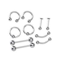 316L Stainless Steel Body Piercing Jewelry Set, 10 pieces & Unisex, original color, 8mm,10mm,16mm 