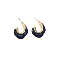 Acrylic Stud Earring, with Zinc Alloy, gold color plated, for woman 