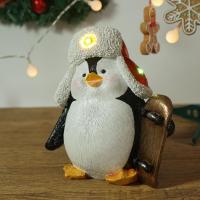 resina Luz de noche, Pingüino, hecho a mano, Imitación animal, 160x105x180mm, Vendido por UD