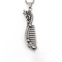 Titanium Steel Necklace, Comb & for man Approx 23.62 Inch 
