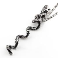 Titanium Steel Jewelry Necklace, Snake, Unisex Approx 23.62 Inch 