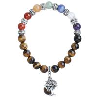Gemstone Bracelets, with Zinc Alloy, Tree & for woman, 21*17*2mm Approx 7.09 Inch 