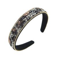 Hair Bands, Cloth, for woman & with rhinestone 25mm 
