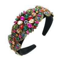 Hair Bands, Cloth, with Glass Rhinestone, Flower, Baroque style & for woman 