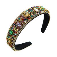 Hair Bands, Cloth, with Glass Rhinestone, Geometrical Pattern, Baroque style & for woman 