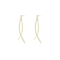 Sterling Silver Drop Earring, 925 Sterling Silver, plated, for woman 46.5mm 