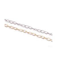 Brass Oval Chain, plated, DIY & twist oval chain 