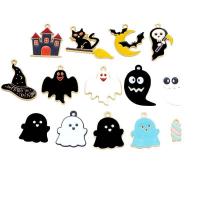 Mode Halloween-Anhänger, Zinklegierung, plattiert, Design für Halloween & DIY & verschiedene Stile für Wahl & Emaille, keine, verkauft von PC