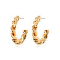 Zinc Alloy Stud Earring, Letter C, plated, fashion jewelry & for woman 25mm 