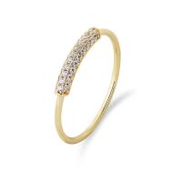 Cubic Zirconia Micro Pave Sterling Silver Finger Ring, 925 Sterling Silver, plated & micro pave cubic zirconia & for woman 