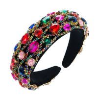 Hair Bands, Velveteen, with Glass Rhinestone, Geometrical Pattern, Baroque style & for woman 