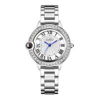 Uhrenarbänder für Frauen, Zinklegierung, mit Glas, Lebenswasserbeständig & mit Strass, keine, 34x8mm, Länge:ca. 8.66 ZollInch, verkauft von PC