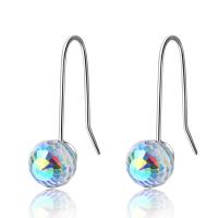 Crystal Drop Earring, Brass, with Crystal, platinum plated, fashion jewelry & for woman 