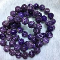 Charoite Bracelet, Round, polished, Unisex, purple, 12mm Approx 7.5 Inch 