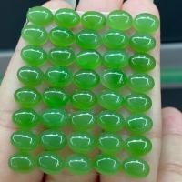 Hetian Jade Cabochon, oval, poliert, DIY, grün, 6x8mm, ca. 40PCs/Tasche, verkauft von Tasche