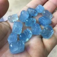 Aquamarine Beads, Fabulous Wild Beast, polished, DIY & no hole, sea blue, 8u00d713~19u00d712mm, Approx 