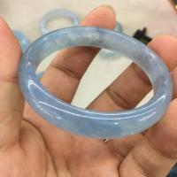 аквамарин браслет на запястье/щиколотку, Кольцевая форма, полированный, Женский, светло-синий, inner 53~58mm, продается PC
