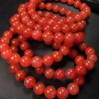 Pulsera de Ágata Roja de Yunnan, Yunnan Red Agate, Esférico, pulido, unisexo, Rojo, 10mm, longitud:aproximado 7.5 Inch, Vendido por UD