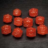 Юньнань красный агат Бусины, резной, DIY & нет отверстия, красный, 14-15mm, Приблизительно 10ПК/сумка, продается сумка
