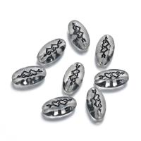 Schmelz Acryl Perlen, oval, DIY & Emaille, keine, 10x18x6mm, ca. 100PCs/Tasche, verkauft von Tasche