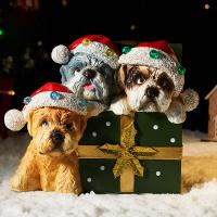 resina Ornamentos de decoración navideña, Lindo & Imitación animal, 230x160x180mm, Vendido por UD