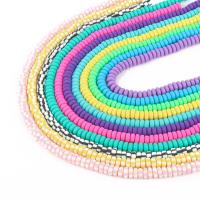 Rondelle Polymer Clay Beads, argile de polymère, goutté d'époxy, DIY, plus de couleurs à choisir Environ Vendu par brin