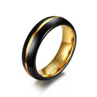 Men Tungsten Steel Ring in Bulk, plated & for man & two tone, 6mm 