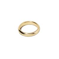 Couple Finger Rings, Titanium Steel, Donut, Vacuum Ion Plating, fashion jewelry & Unisex golden, US Ring 