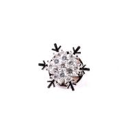 Collar Jewelry Brooch, Zinc Alloy, Snowflake, platinum color plated, Unisex & micro pave cubic zirconia, 15mm 