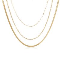 Fashion Multi Layer Necklace, 304 Stainless Steel, with 1.96 inch extender chain, Vacuum Ion Plating, for woman & multi-strand Approx 15.75 Inch 