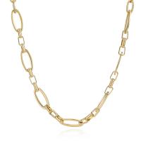 Halskette, 304 Edelstahl, mit Verlängerungskettchen von 1.96 inch, Vakuum-Ionen-Beschichtung, für Frau, keine, Länge:ca. 16.53 ZollInch, verkauft von PC