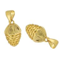 Brass Jewelry Pendants, Pinecone, gold color plated, fashion jewelry & DIY & for woman, golden Approx 3.5mm 