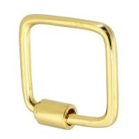 Brass Screw Clasp,  Square, gold color plated, fashion jewelry & DIY & for woman, golden 
