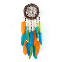 Fashion Dream Catcher, Iron, with Feather & Cotton, handmade, hanging, multi-colored 