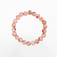 Gemstone Bracelets, Natural Stone, Round, for woman, pink Approx 16 cm 