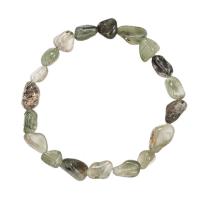 Gemstone Chip Bracelets, Natural Stone, for woman, green Approx 16 cm 