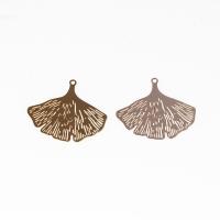 Brass Leaf Pendants, Ginkgo Leaf, rack plating, DIY 