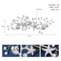 Alligator Hair Clip, Zinc Alloy, silver color plated, for woman & with rhinestone, silver color 