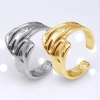 Stainless Steel Finger Ring, 304 Stainless Steel, Vacuum Ion Plating, Adjustable & fashion jewelry & Unisex 14mm 