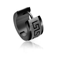 Titanium Steel Huggie Hoop Earring, Donut, Vacuum Ion Plating, fashion jewelry & Unisex 