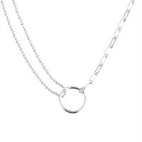 Sterling Silver Jewelry Necklace, 925 Sterling Silver, platinum plated, fashion jewelry & for woman, original color, 450mm 