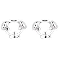Sterling Silver Stud Earring, 925 Sterling Silver, plated & for woman & hollow 
