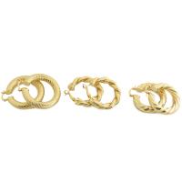 Brass Hoop Earring, 18K gold plated & for woman 