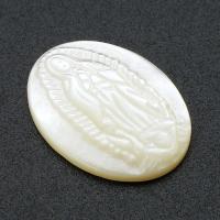 Weiße Muschel Cabochon, Natürliche & Modeschmuck & DIY, weiß, 14x19x3mm, verkauft von PC