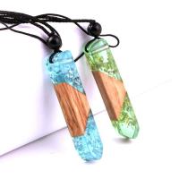 Деревянные ожерелья, деревянный, с Вощеная хлопок шнур & канифоль, Регулируемый & ювелирные изделия моды & Мужская, Много цветов для выбора длина:Приблизительно 24.8 дюймовый, продается PC